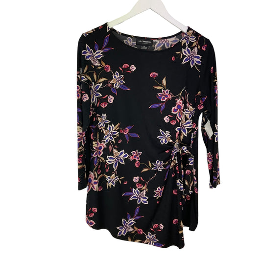 Top Long Sleeve By Liz Claiborne In Black, Size: M