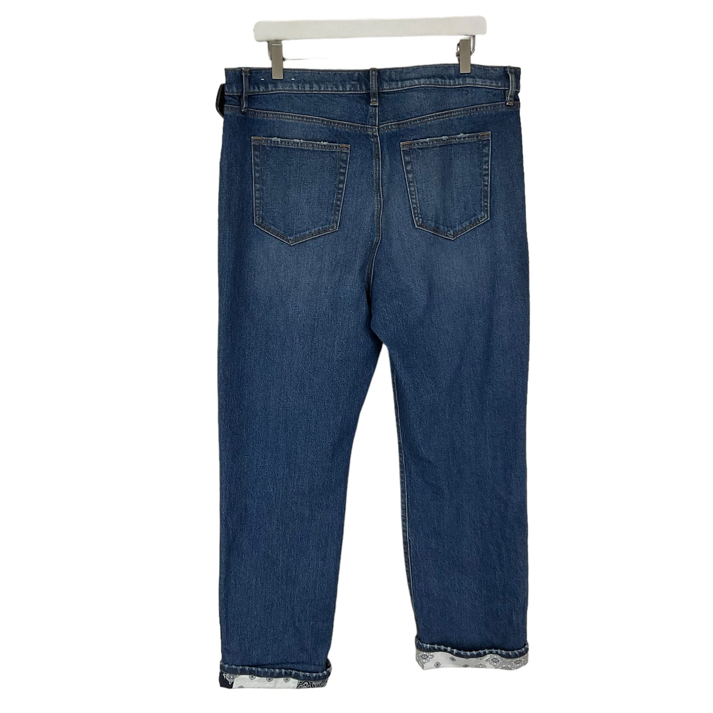 Blue Denim Jeans Straight Loft, Size 14