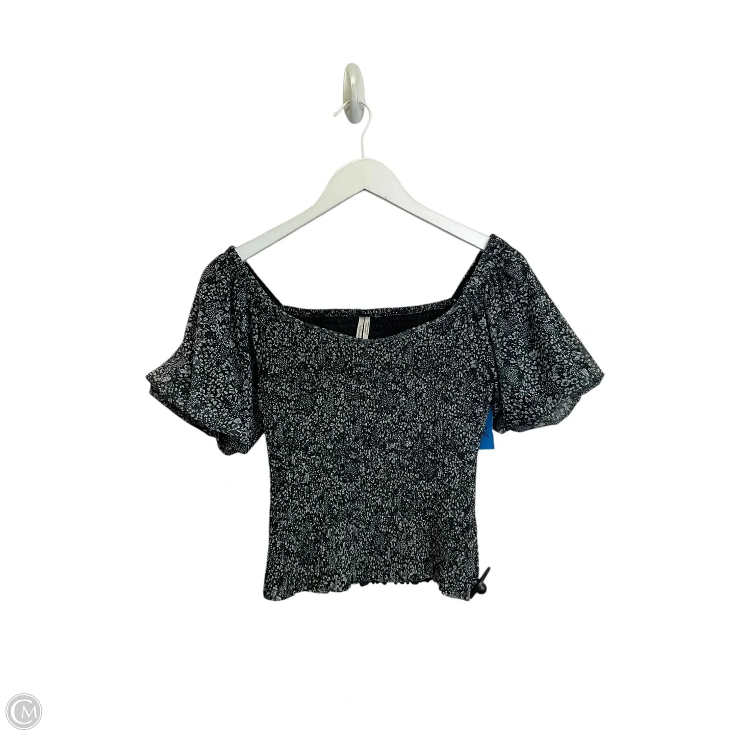 Top Short Sleeve By Anthropologie In Black & White, Size: S