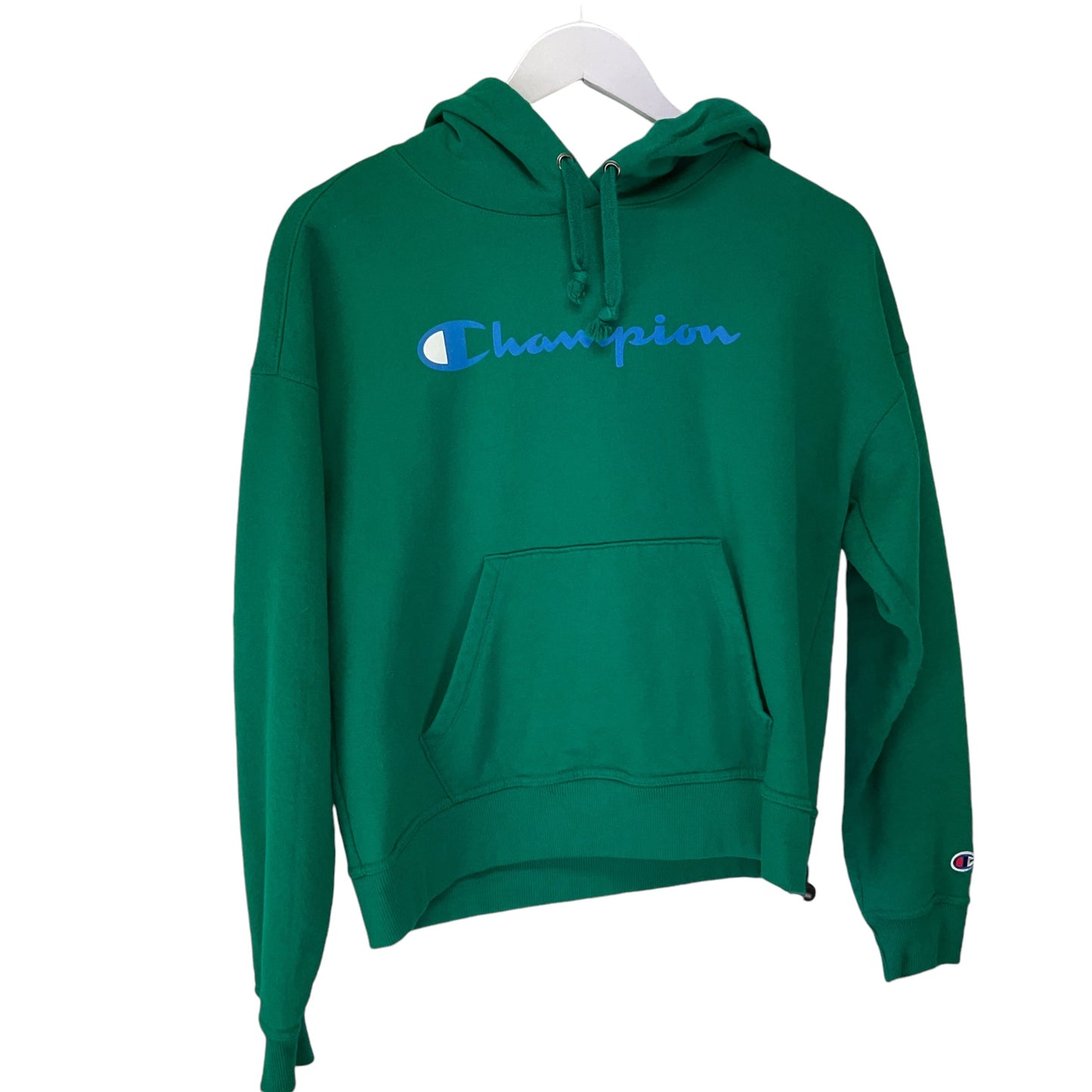 Sweatshirt Hoodie By Champion In Green, Size: S