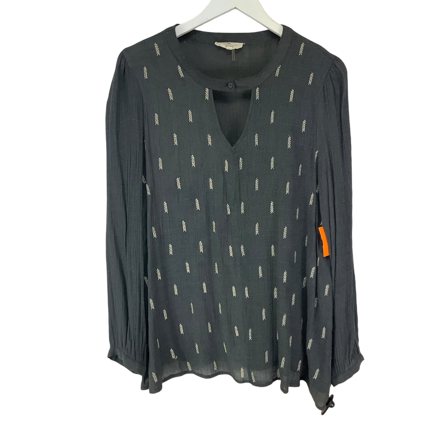 Top Long Sleeve Basic By Entro In Grey, Size: L