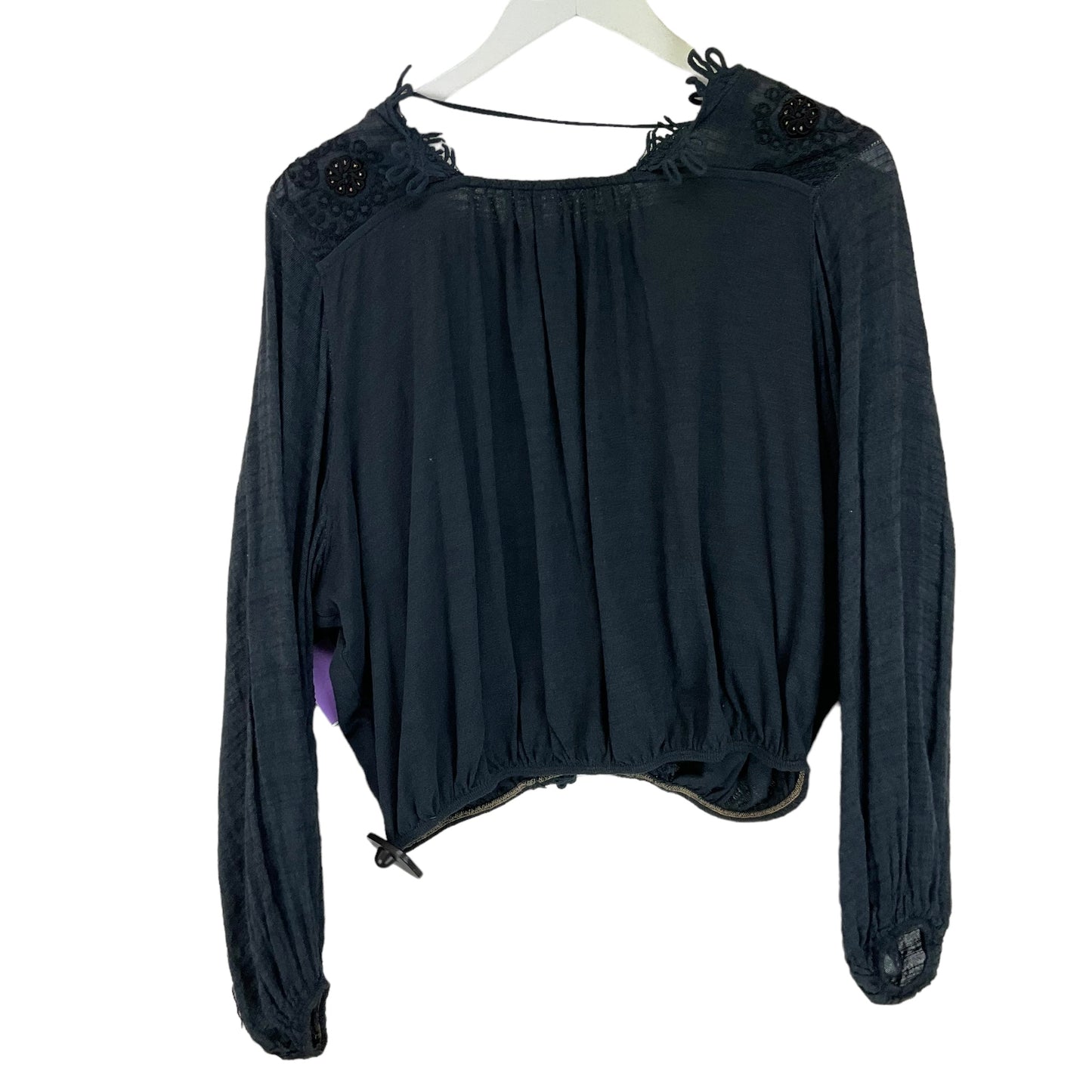 Navy Top Long Sleeve Free People, Size Xs