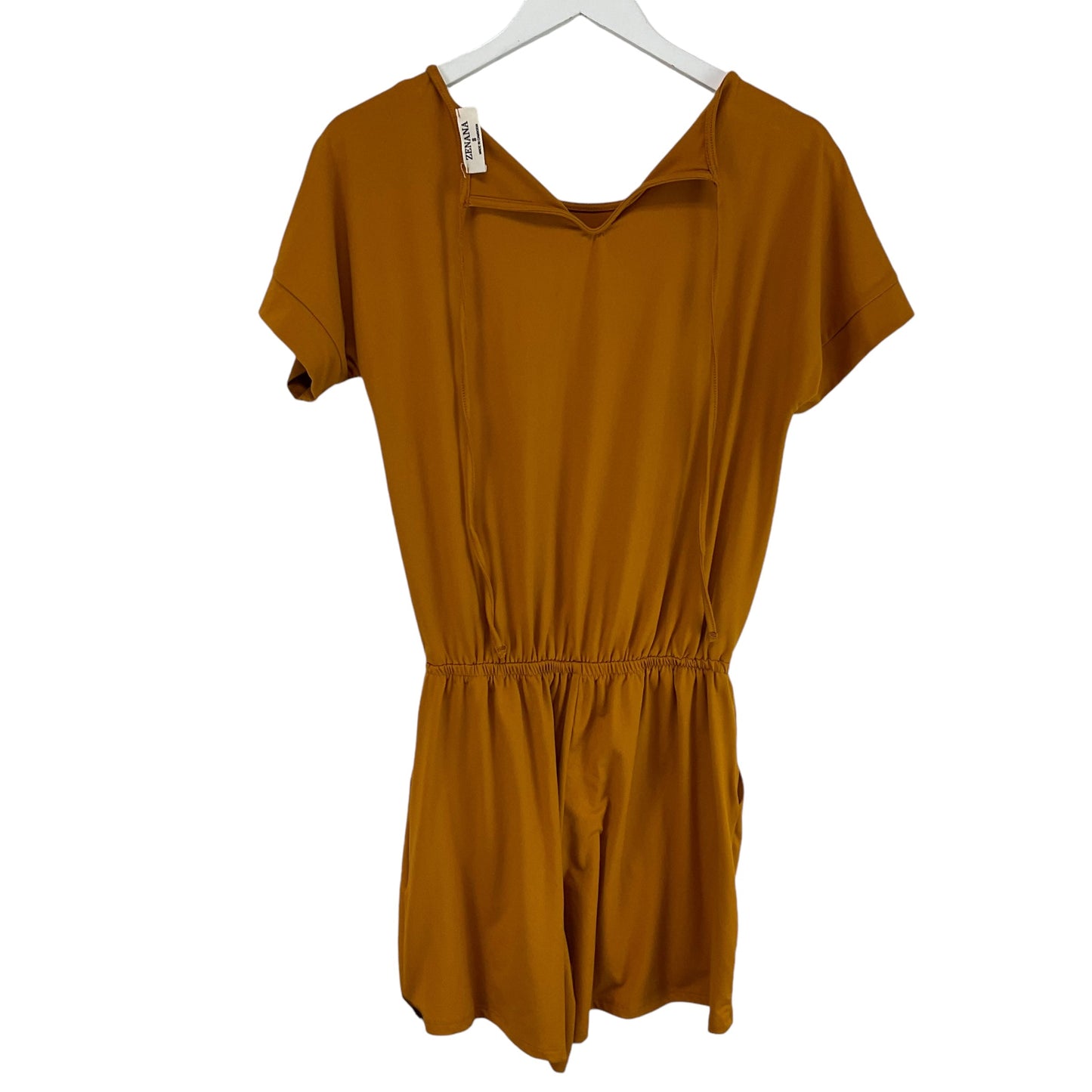 Romper By Zenana Outfitters In Orange, Size: S