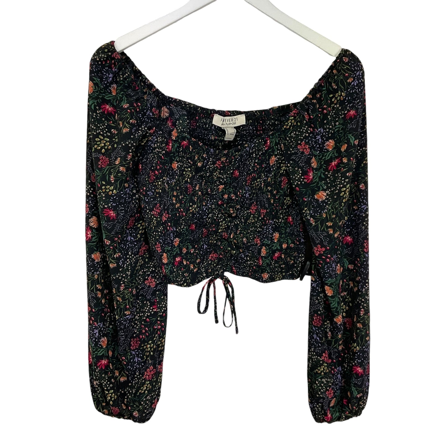 Top Long Sleeve By Forever 21 In Floral Print, Size: S