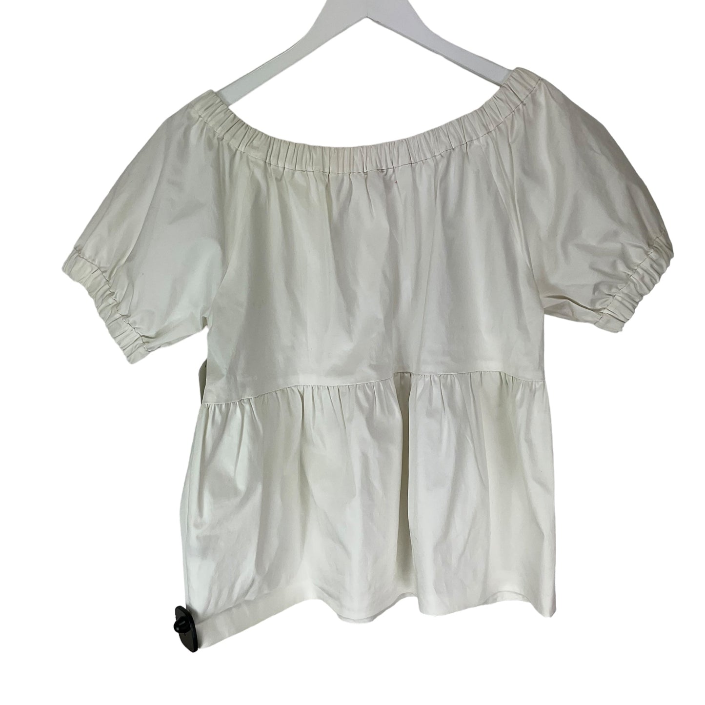 Cream Top Short Sleeve Designer Kate Spade, Size S