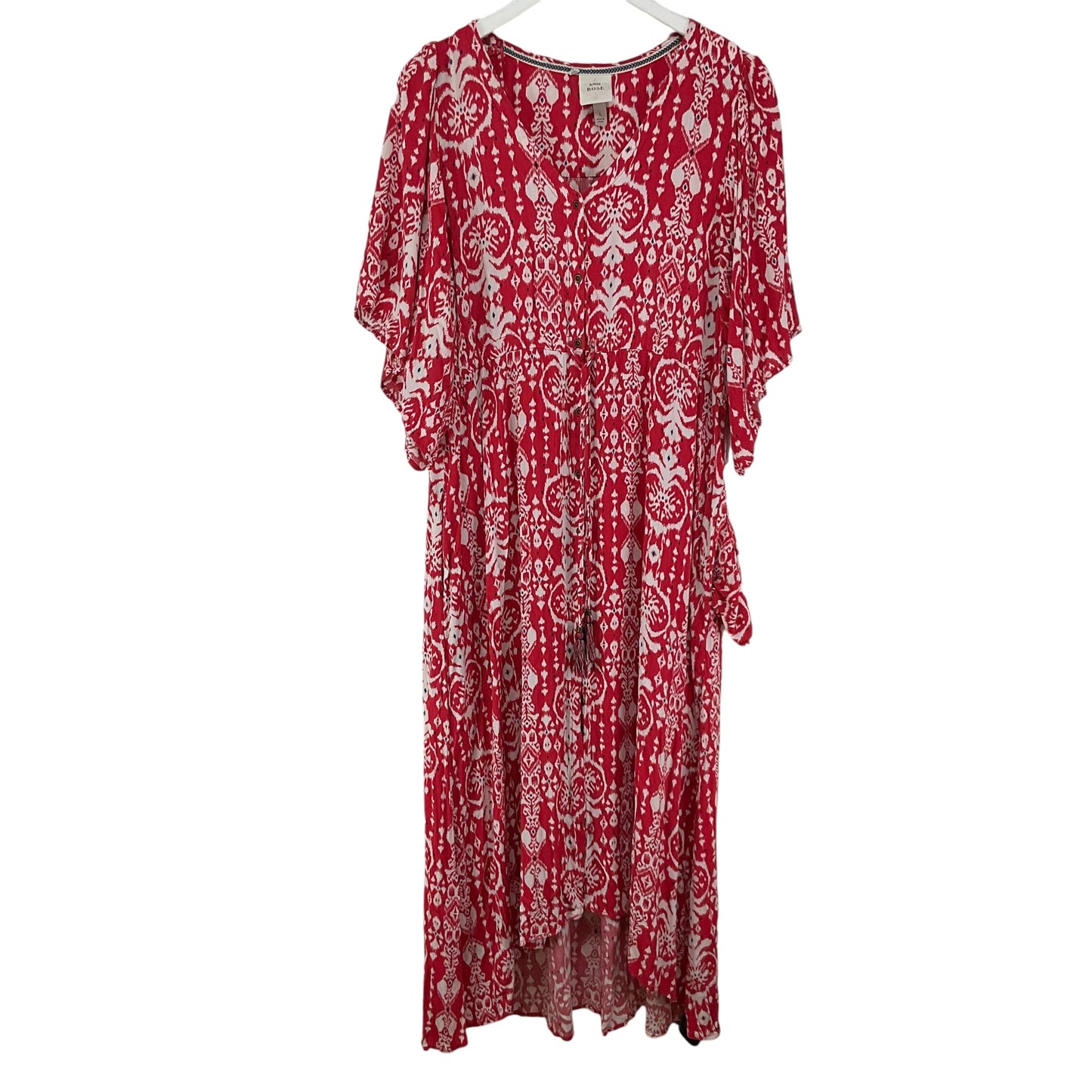 Dress Casual Midi By Knox Rose In Red, Size: L