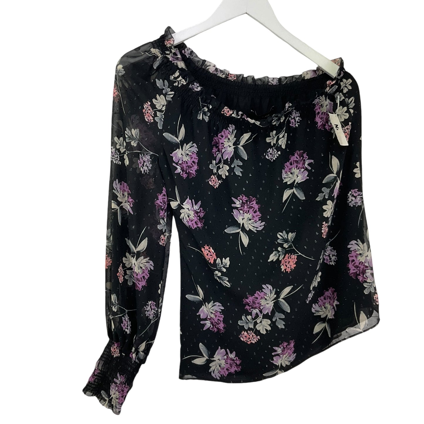 Top Long Sleeve By White House Black Market In Black, Size: S