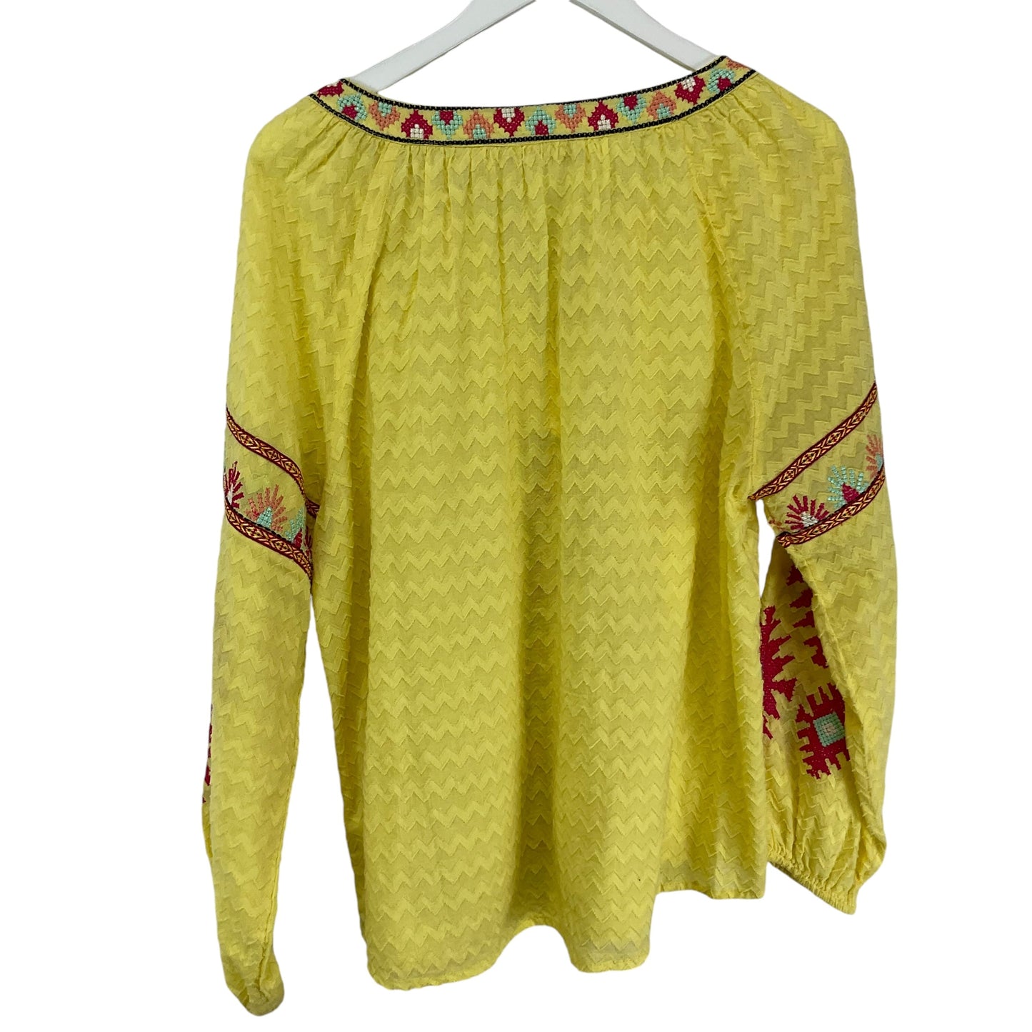 TOP LS SOFT SURROUNDINGS in YELLOW, Size: PETITE   XL