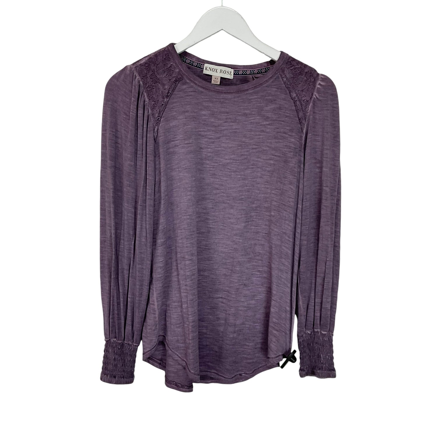 Top Long Sleeve By Knox Rose In Purple, Size: Xs