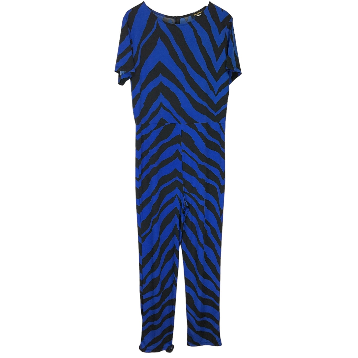 Jumpsuit By Clothes Mentor In Black & Blue, Size: 3x