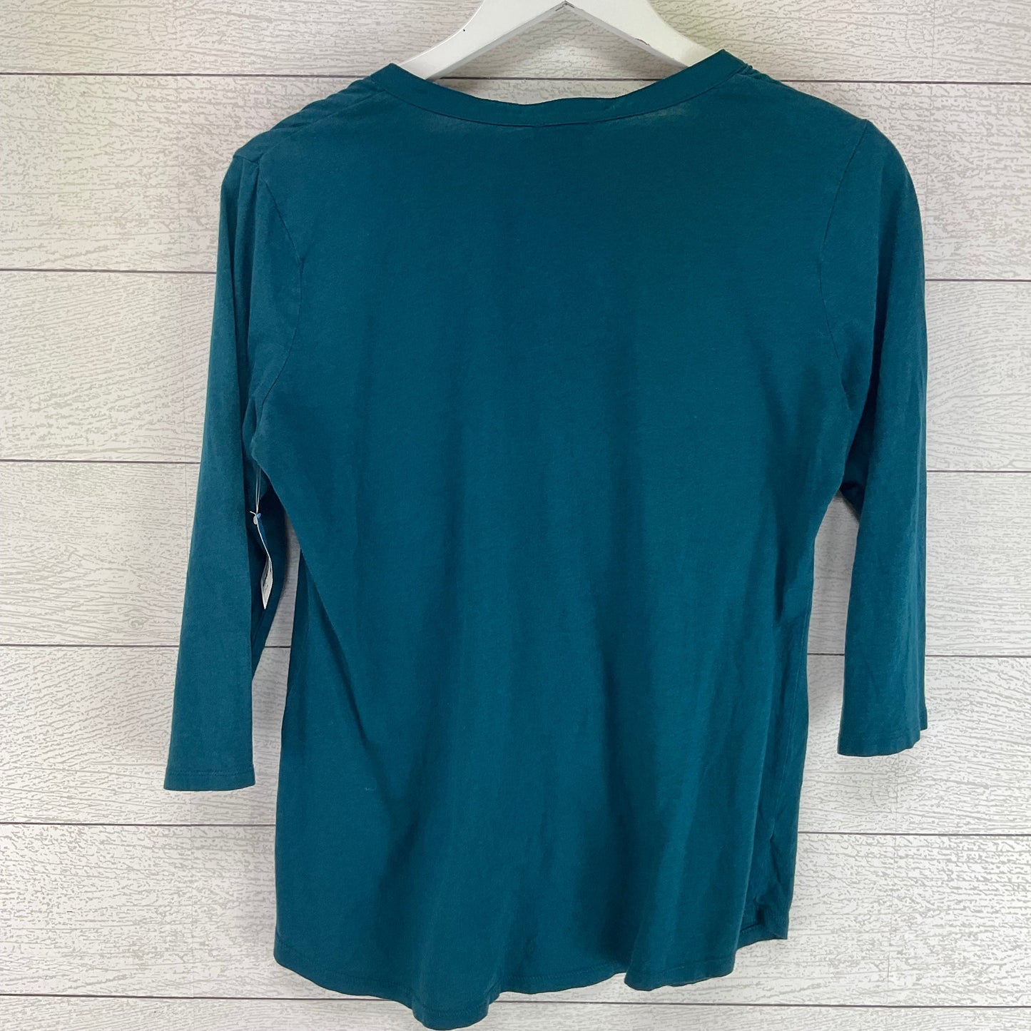 Top Long Sleeve By Ann Taylor In Teal, Size: M