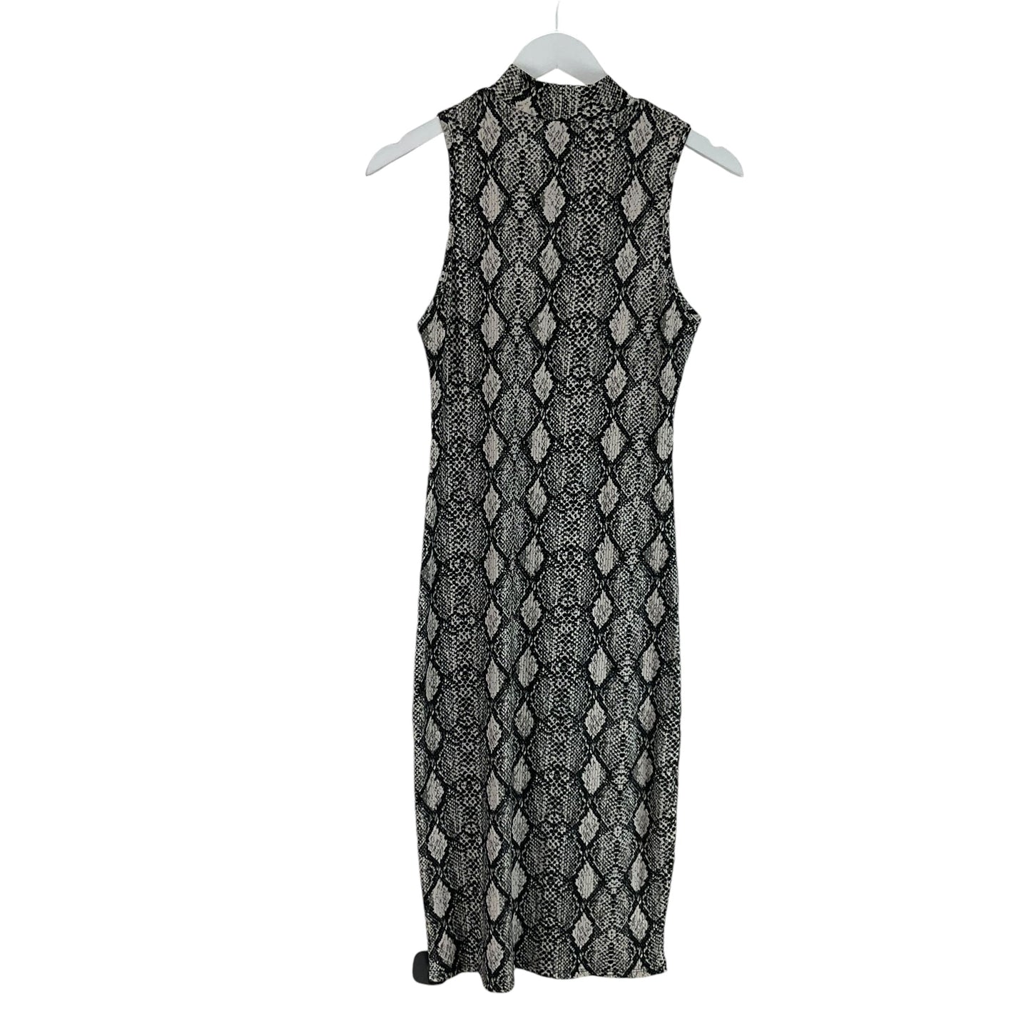 Dress Casual Midi By Caution To The Wind In Snakeskin Print, Size: M