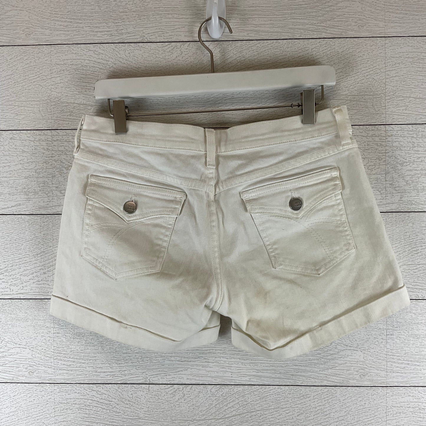 Shorts Designer By David Kahn In White Denim, Size: 6