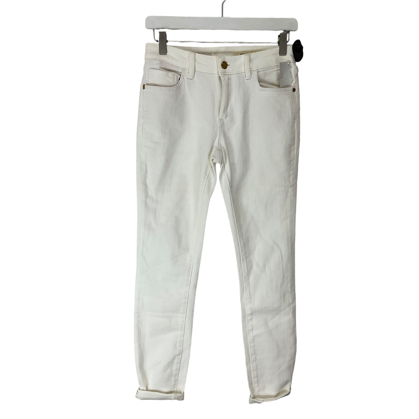 Jeans Straight By Pilcro In White Denim, Size: 2