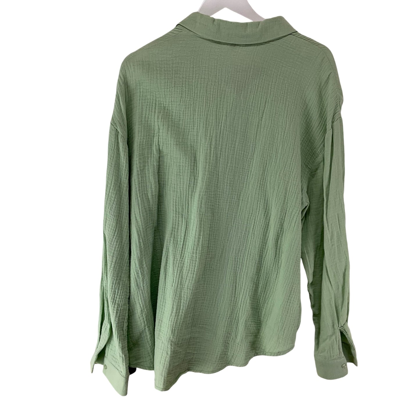 Top Long Sleeve Basic By Guess In Green, Size: L