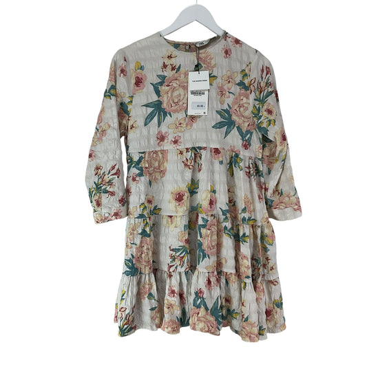 Dress Casual Midi By Zara In Floral Print, Size: S