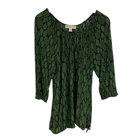 Top Long Sleeve By Michael By Michael Kors In Green, Size: 2x