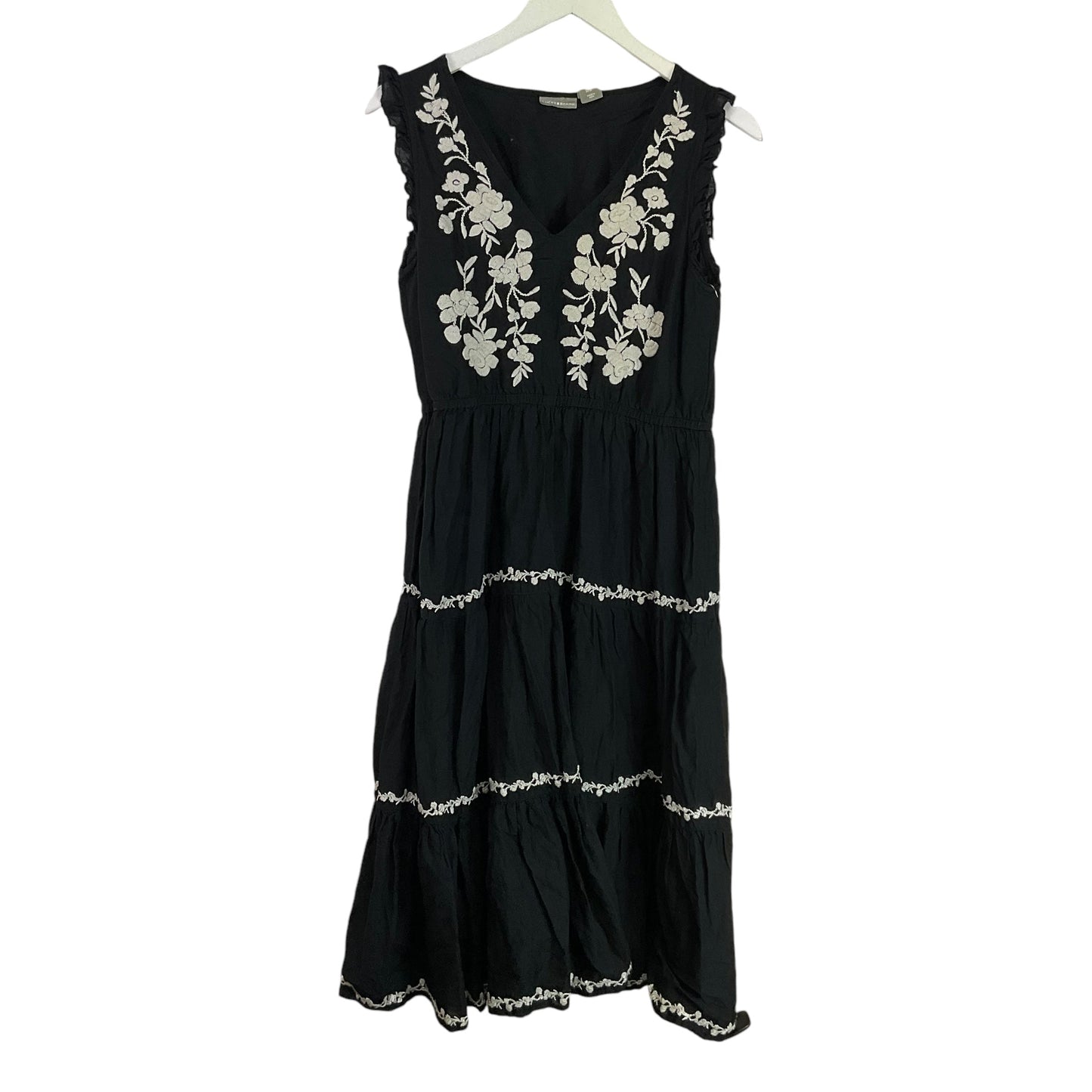 Dress Casual Midi By Lucky Brand In Black, Size: M