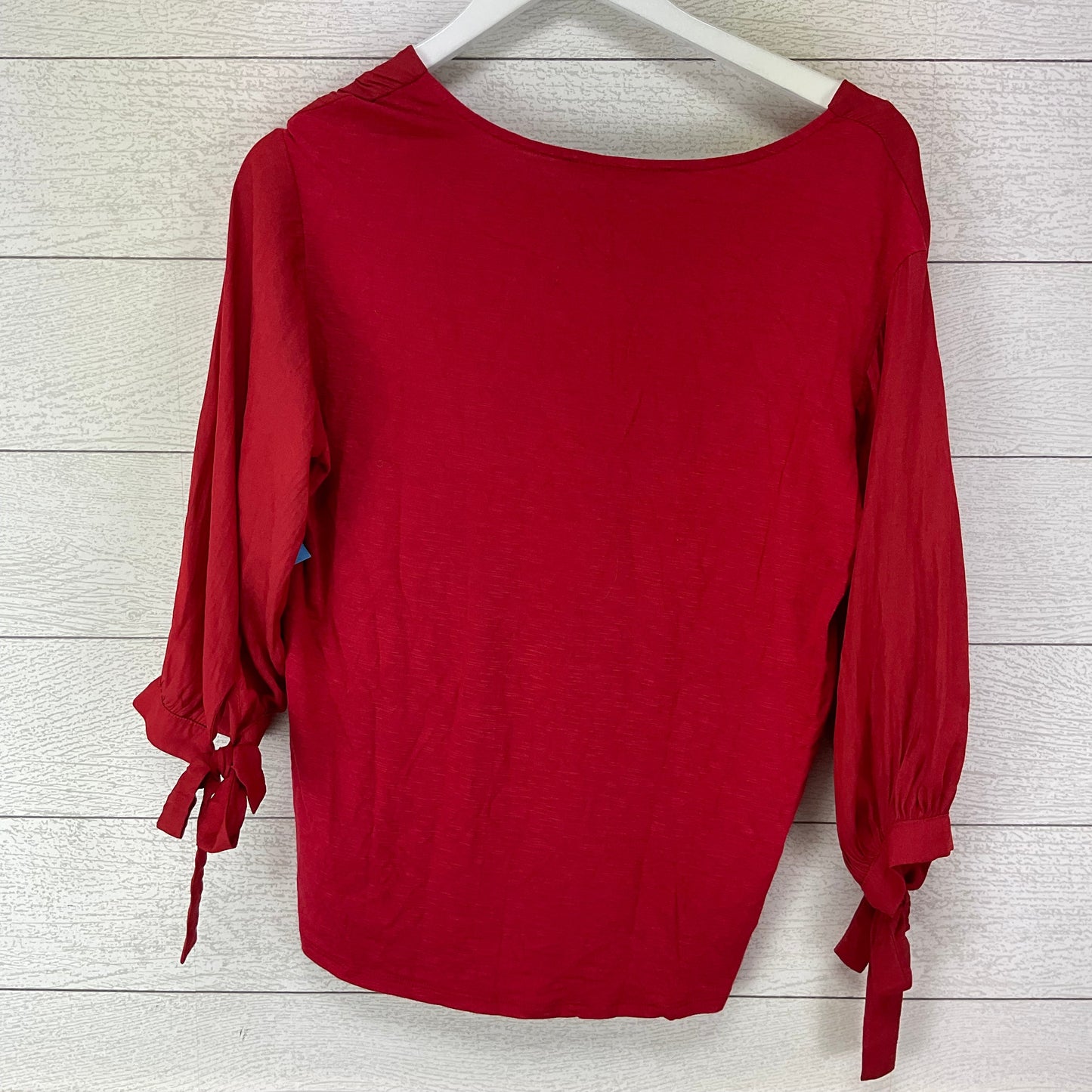 Top Long Sleeve Basic By White House Black Market In Red, Size: Xs