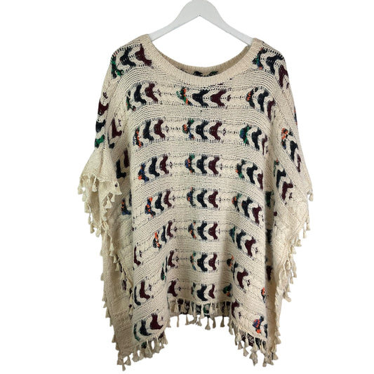 Poncho By Clothes Mentor In Multi-colored, Size: S