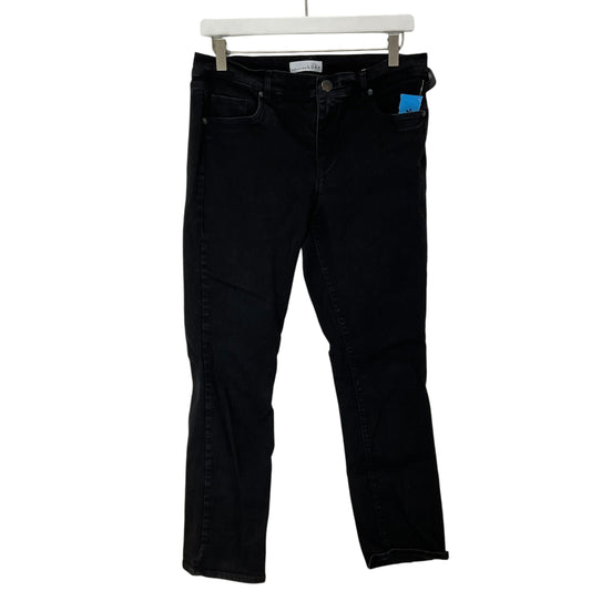 Jeans Skinny By Loft In Black Denim, Size: 10