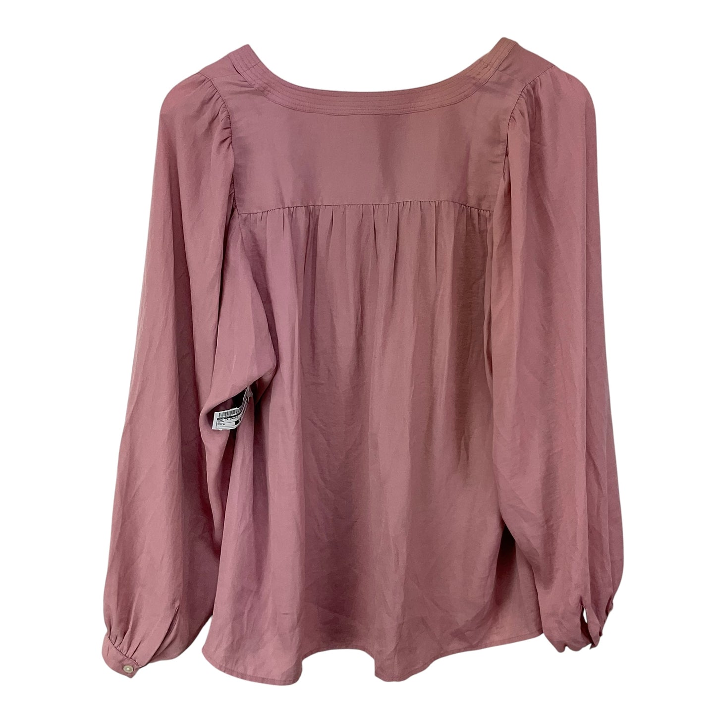 Top Long Sleeve Basic By Loft In Pink, Size: S