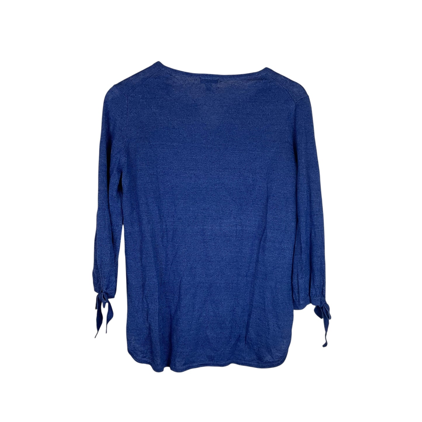 Top Long Sleeve Basic By Talbots In Blue, Size: M