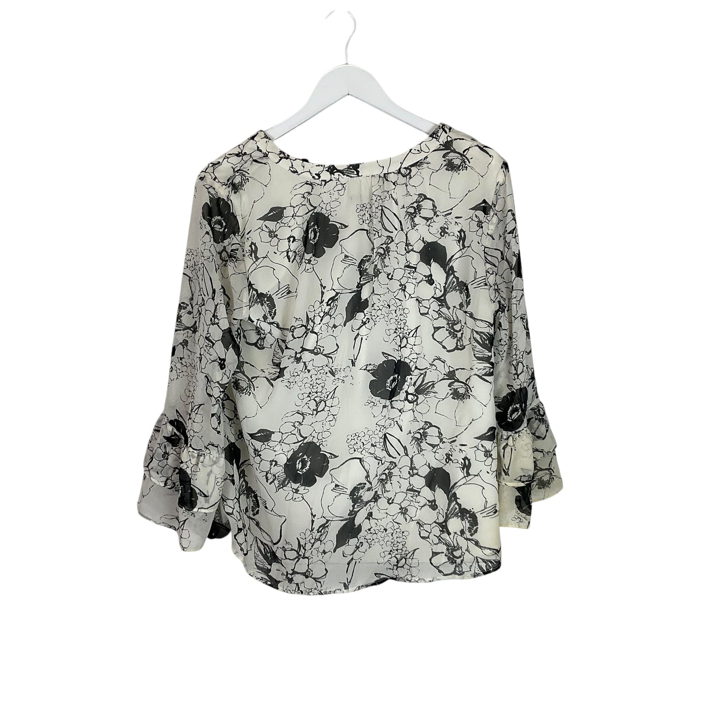 Top Long Sleeve By Talbots In Floral Print, Size: L