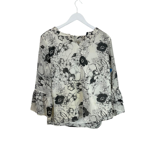 Top Long Sleeve By Talbots In Floral Print, Size: L