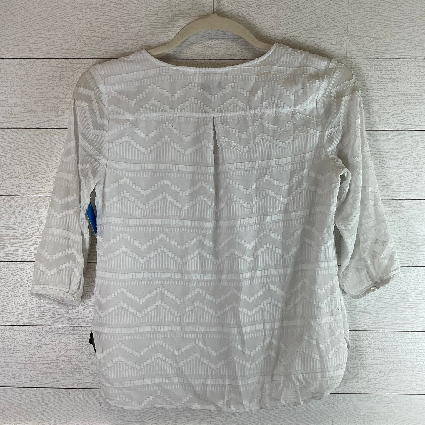 Top Long Sleeve Basic By Talbots In White, Size: L