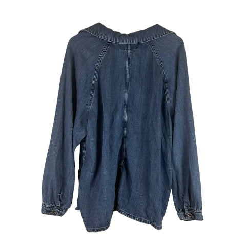 Top Long Sleeve By Torrid In Blue Denim, Size: 3x