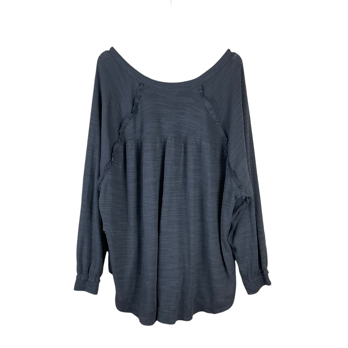 Top Long Sleeve Basic By Terra & Sky In Blue, Size: 3x