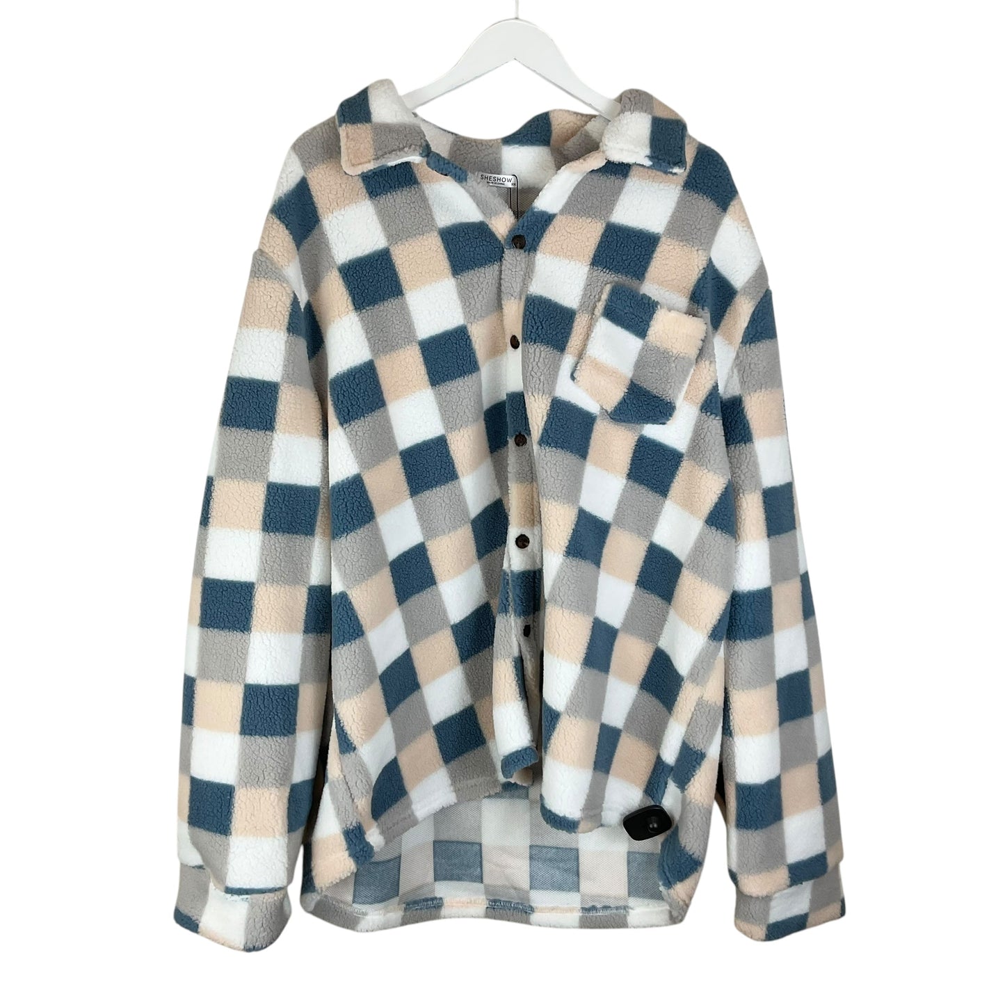 Jacket Fleece By Clothes Mentor In Plaid Pattern, Size: Xxl