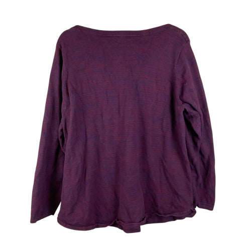 Top Long Sleeve By Eight Eight Eight In Purple, Size: 2x