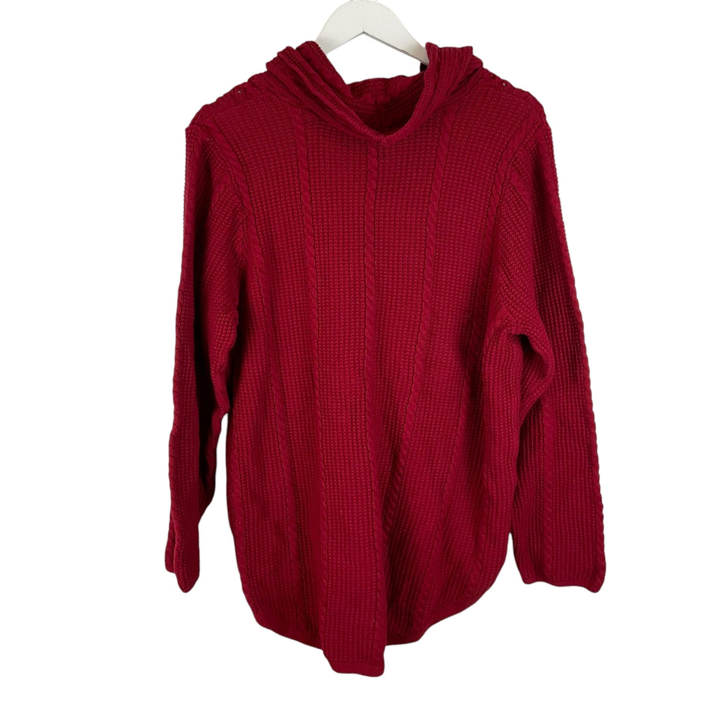 Sweater By Jeanne Pierre In Red, Size: 2x