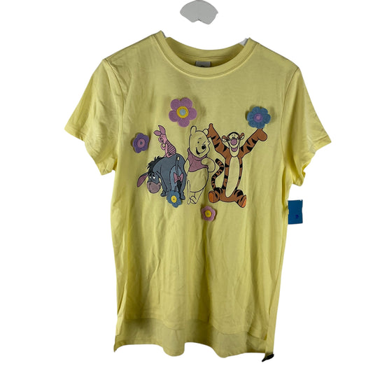 Top Short Sleeve Basic By Disney Store In Yellow, Size: L