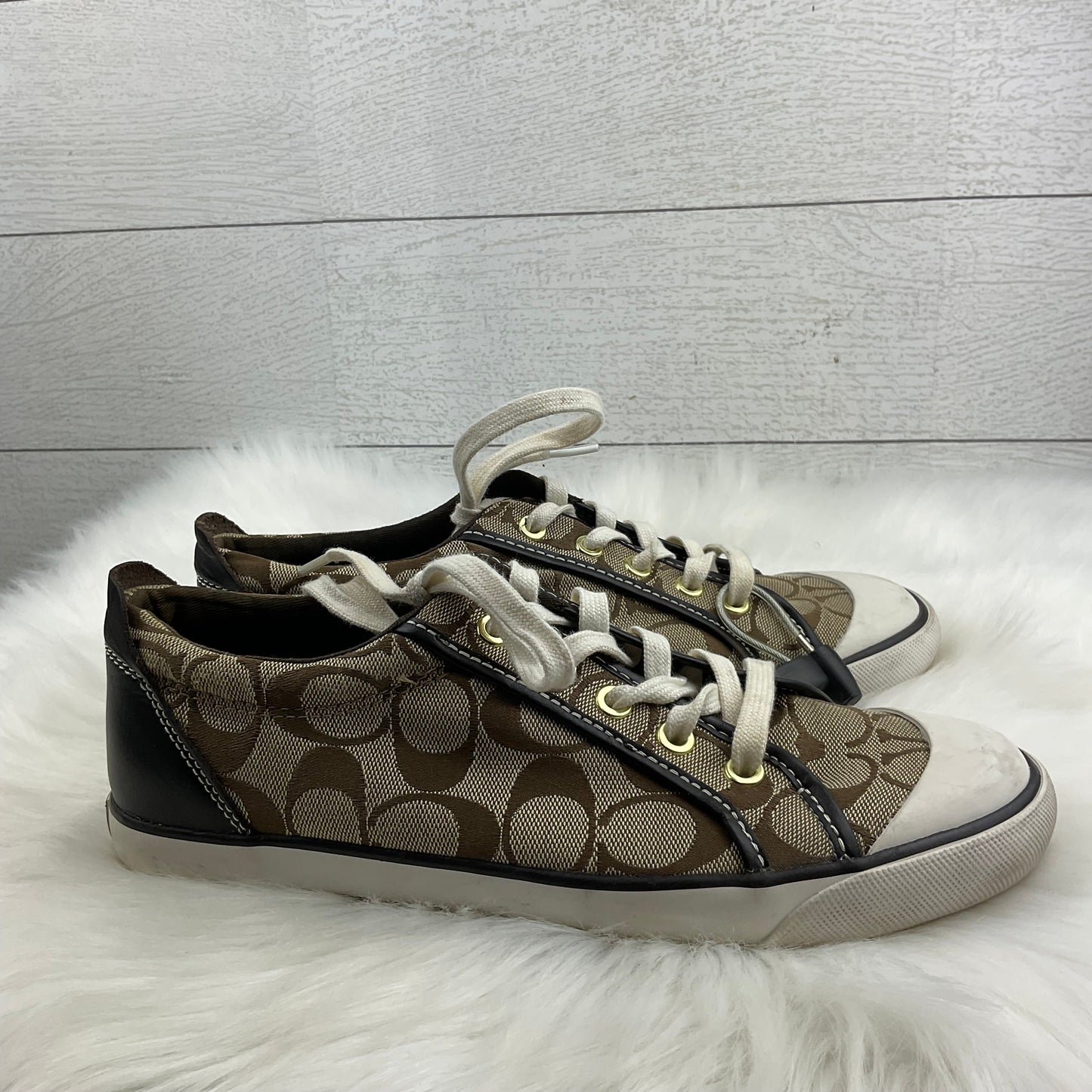 Shoes Designer By Coach In Brown, Size: 8.5