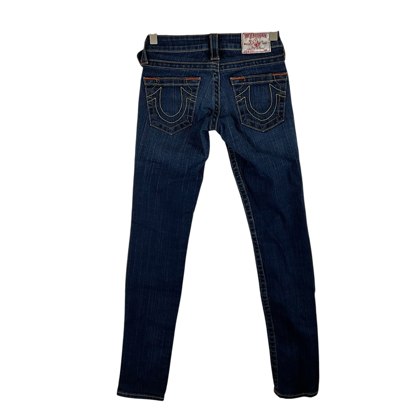 Jeans Skinny By True Religion In Blue Denim, Size: 0