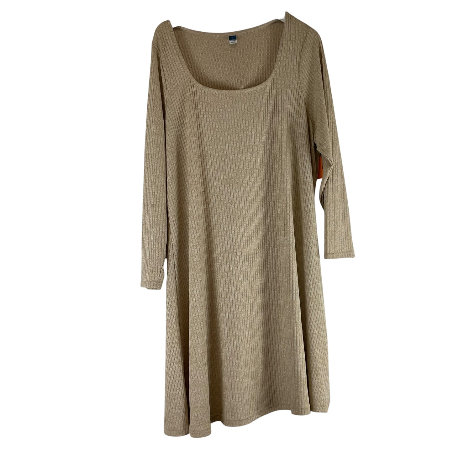 Dress Casual Midi By Old Navy In Tan, Size: 3x