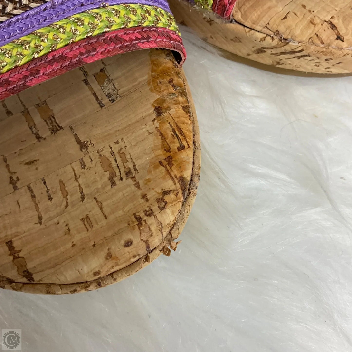 Sandals Heels Wedge By Eric Javitz In Multi-colored, Size: 9.5