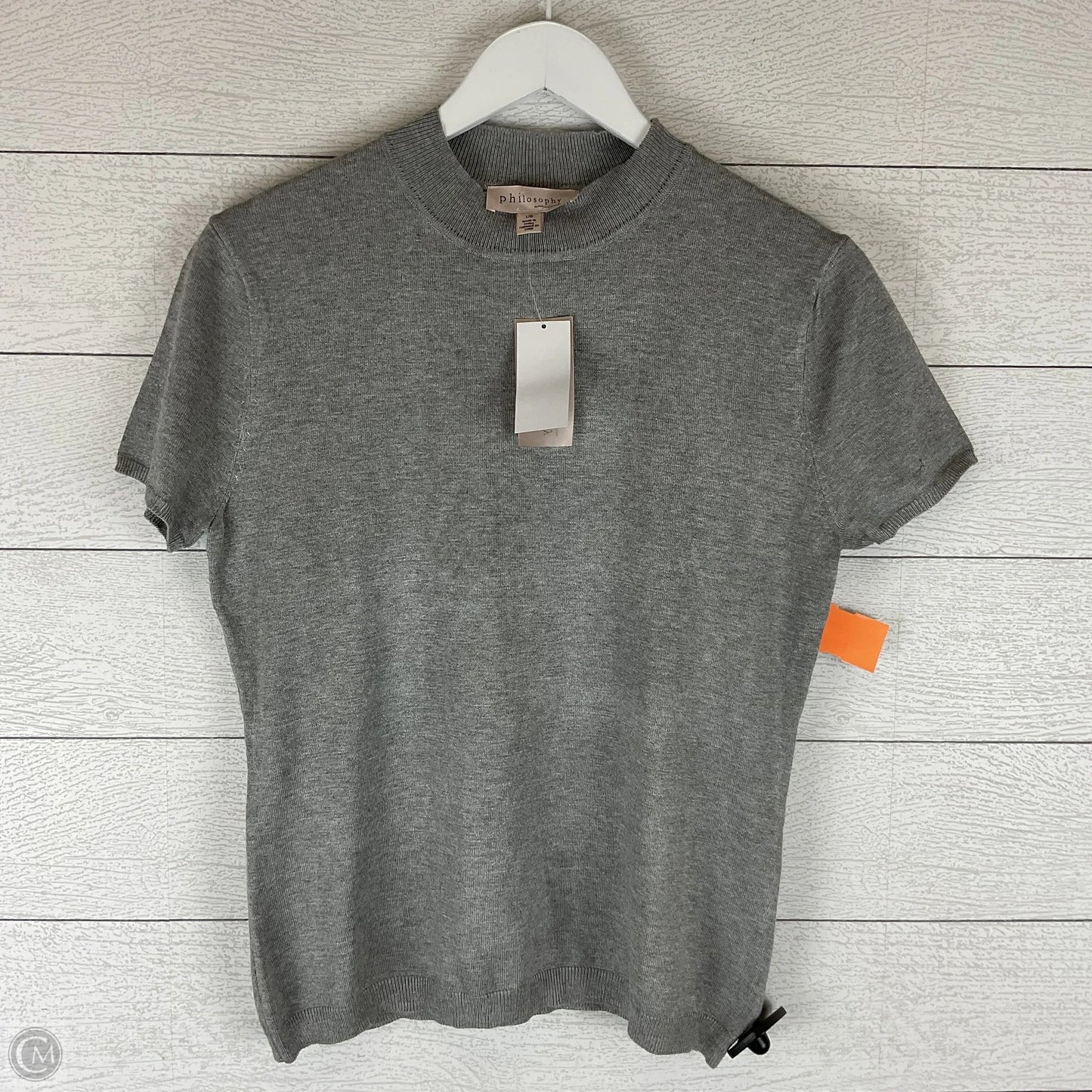 Top Short Sleeve Basic By Philosophy In Grey, Size: L