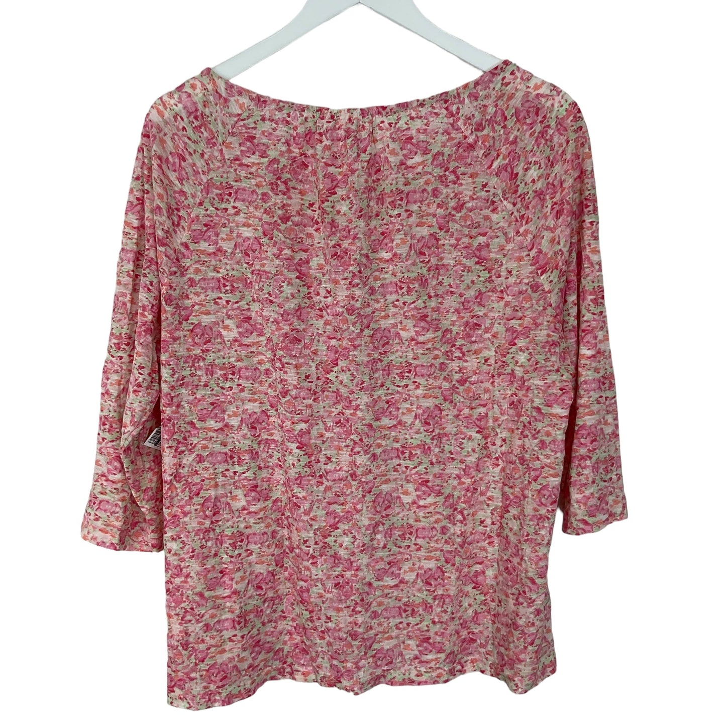 Floral Print Top Long Sleeve Basic J. Jill, Size L