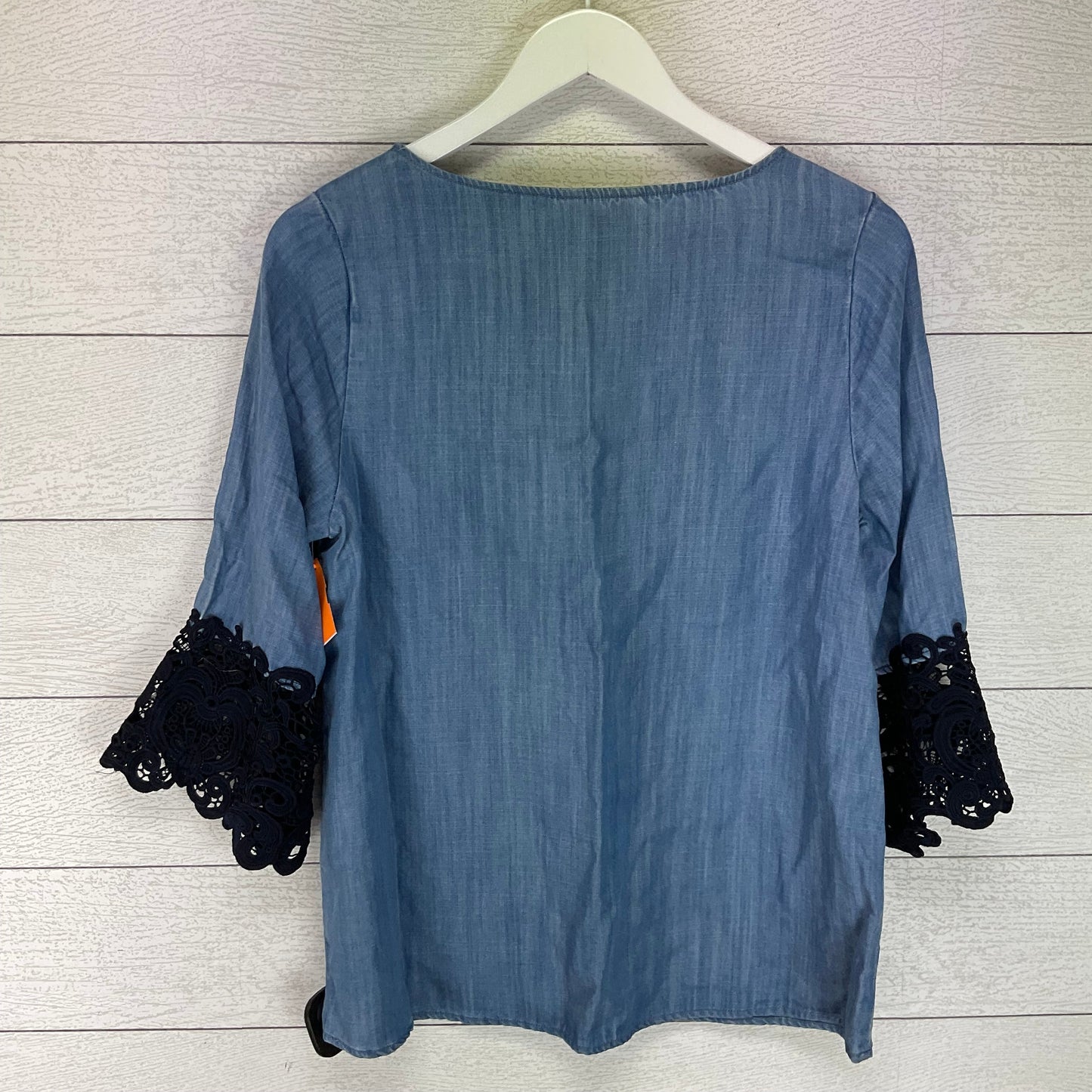 Blue Top Long Sleeve Basic Crown And Ivy, Size S