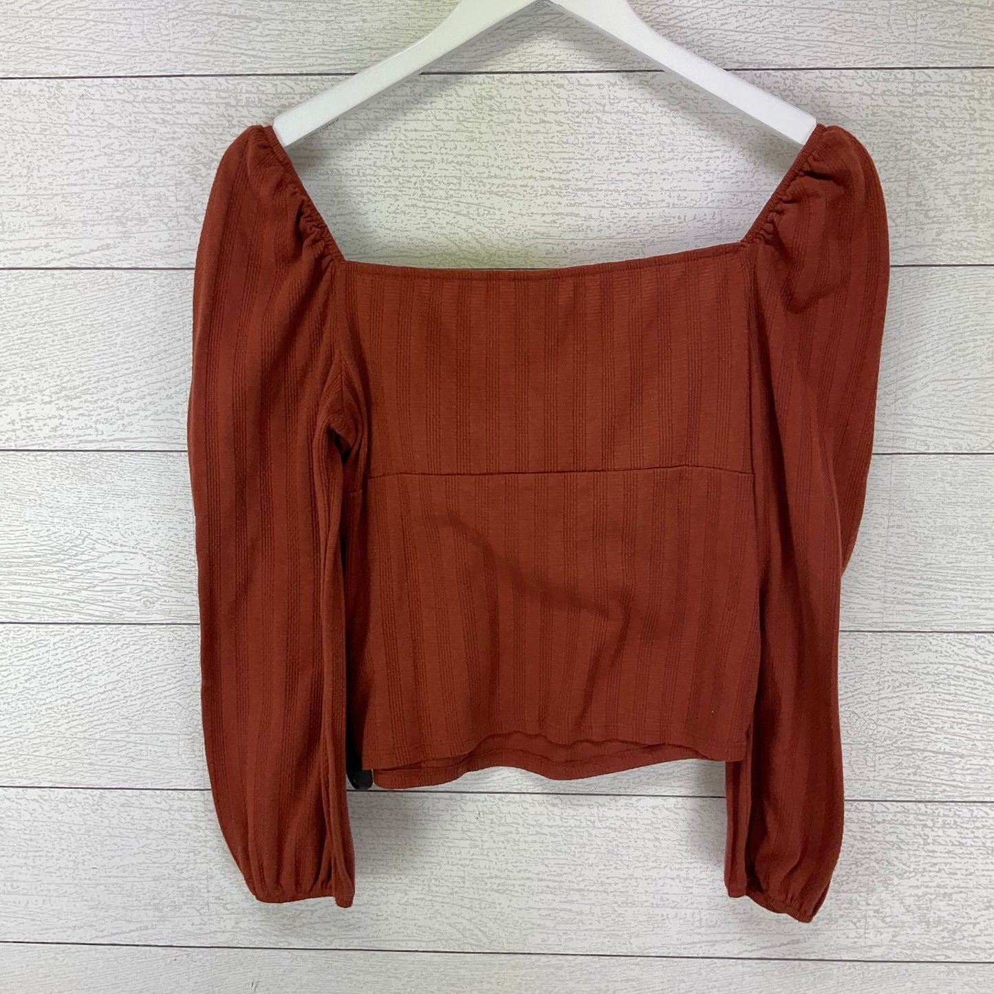 Top Long Sleeve Basic By Wild Fable In Orange, Size: M