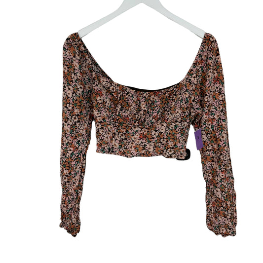 Floral Print Top Long Sleeve Wild Fable, Size Xs