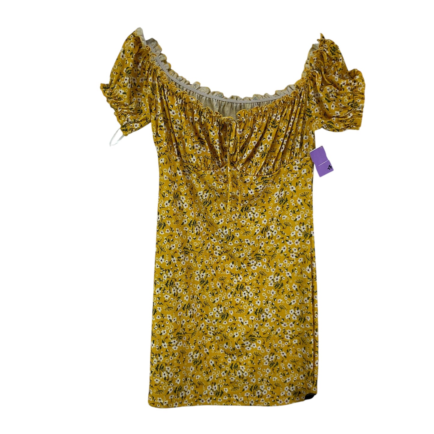 Dress Casual Short By Shein In Yellow, Size: Xl