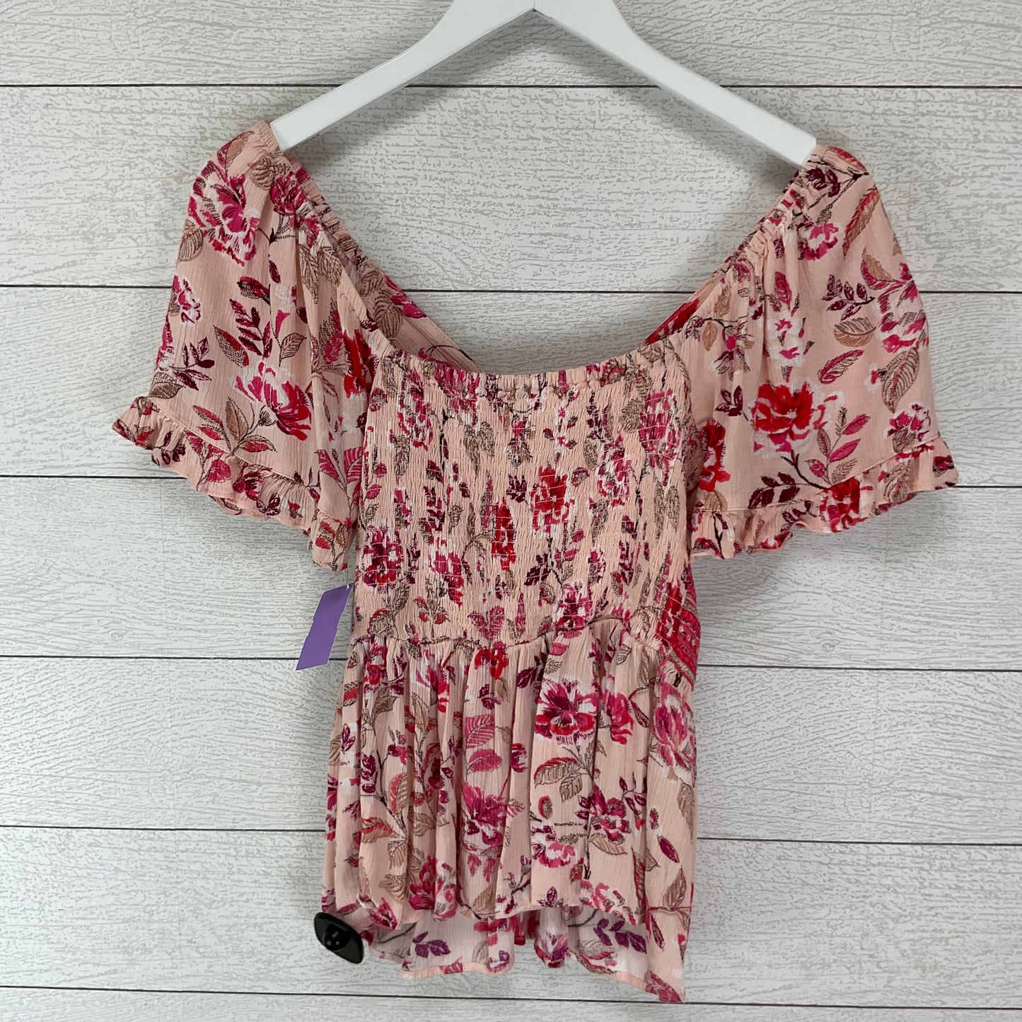 Pink Top Short Sleeve Mi Ami, Size S