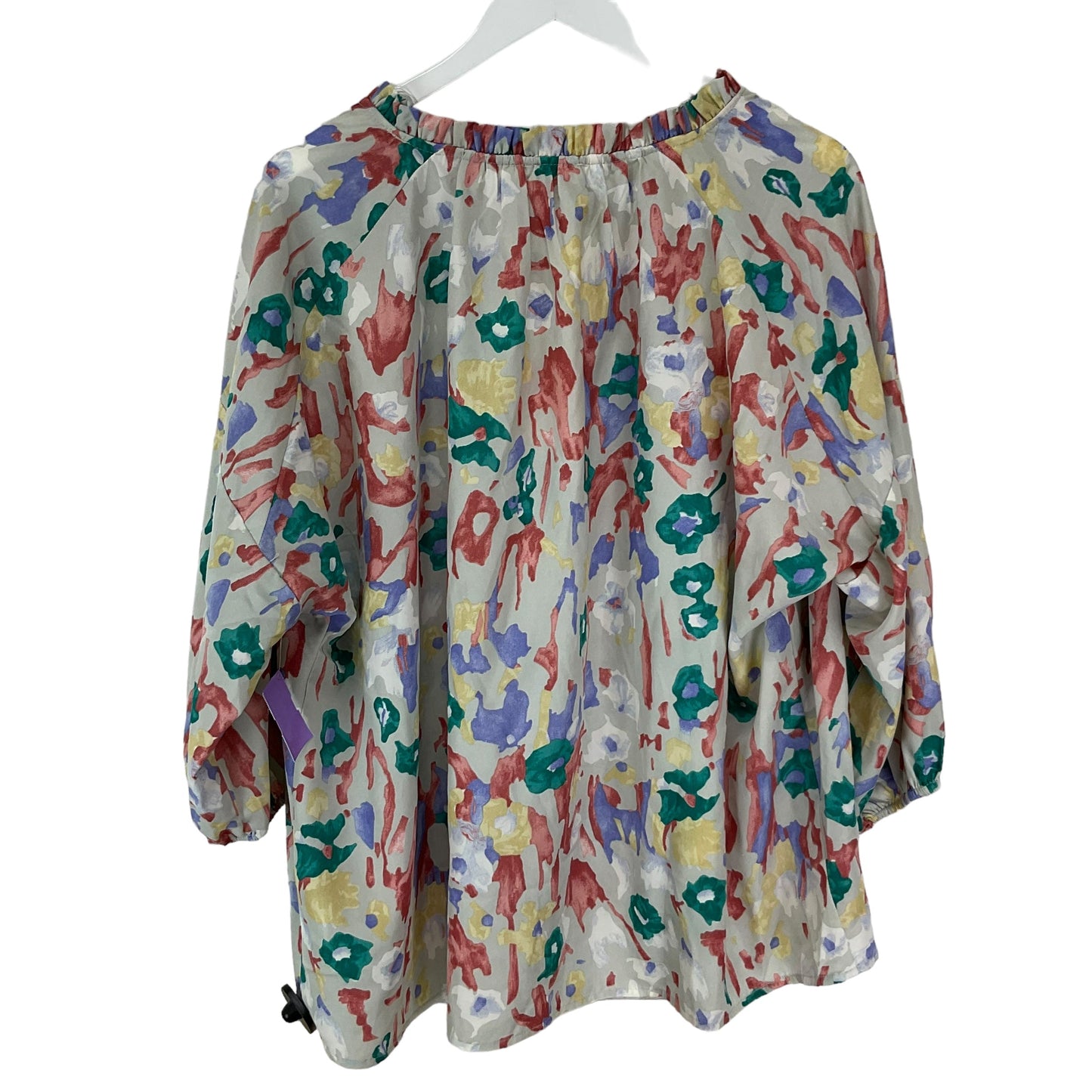 Multi-colored Top 3/4 Sleeve Entro, Size M