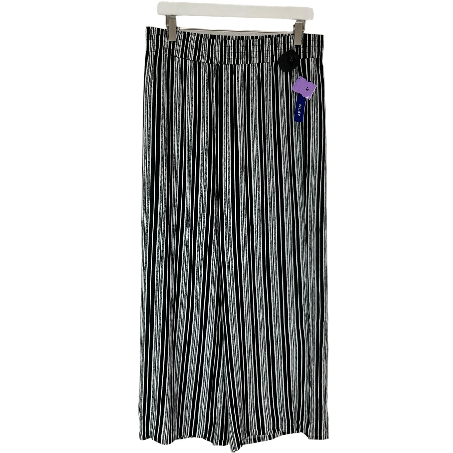 Striped Pattern Pants Wide Leg Apt 9, Size M