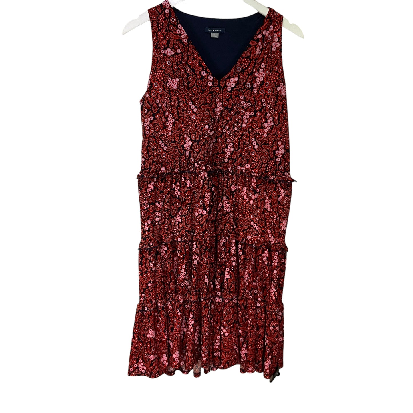 Dress Casual Midi By Tommy Hilfiger In Floral Print, Size: M